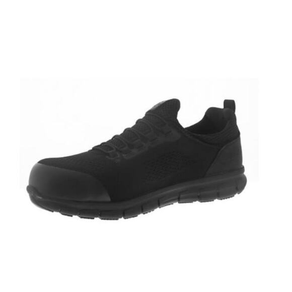 Skechers Omat Work Alloy Toe Slip Resistant Memory Foam Black Men's Sneakers 7 - Picture 1 of 12